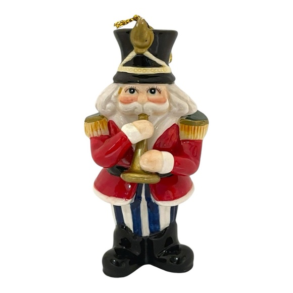 Vintage Porcelain Nutcracker Ornament 4.5” Tall ~ Great Christmas Decoration - Picture 3 of 10